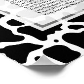 Koe Pattern Wedding Seating Chart Poster (Hoek)