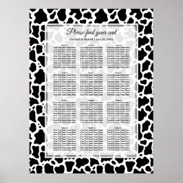 Koe Pattern Wedding Seating Chart Poster