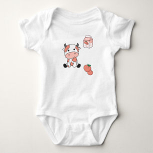 Koe Perzikmelk Kawaii Japanse Koeien Peach Romper