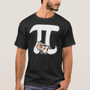Koe Pi voor vrouwen en mannen veehouder wiskunde g T-shirt
