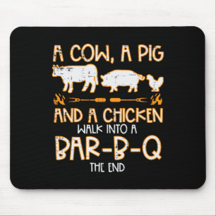 Koe Pig Chicken Walk R B Q BBQ Rbecue Grillen Mann Muismat