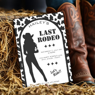 Koe Print Cowgirl bruiloft vrijgezellenfeest Kaart