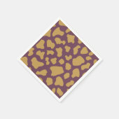 Koe Print in Paarse & Gouden Patroon Decoupage Servet (Hoek)