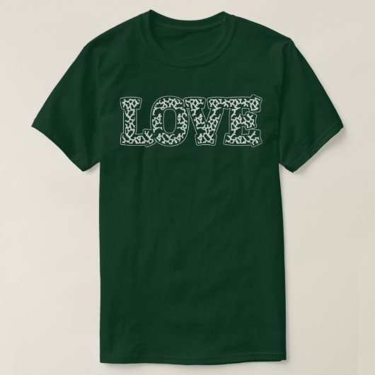 Koe Print Love Animal Pattern Koe T-shirt (Design voorkant)