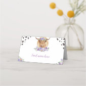 Koe Print Meisje Verjaardagsfeestplaatskaart (Achterkant)