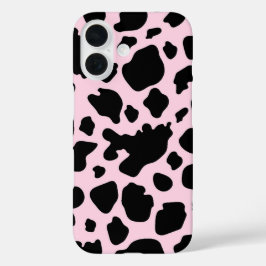 Koe Print op President Roze iPhone 16 Hoesje