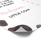 Koe Print Verjaardag Mijlpaal Sign Boerderij (Hoek)