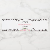 Koe Print Verjaardagsfeestje Waterflesetiket Waterfles Etiket (Enkel label)