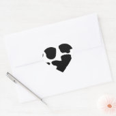 Koe printpatroon hart sticker (Envelop)
