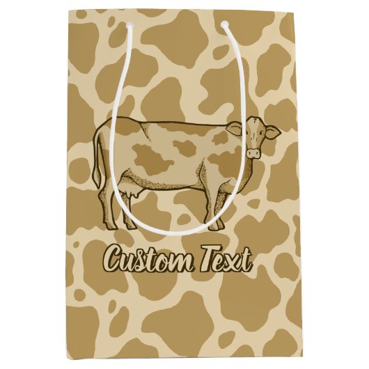 Koe profiel cadeau medium cadeauzakje (Voorkant)