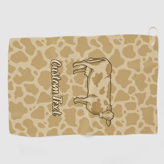 Koe Profiel Golf Towel Golfhanddoek (Horizontaal)