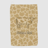 Koe Profiel Golf Towel Golfhanddoek (Voorkant)