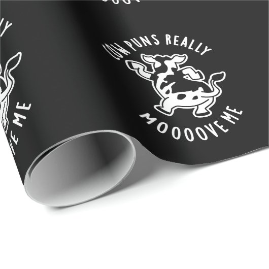 Koe Puns geeft me echt het liefje Cadeaupapier (Rol Hoek)