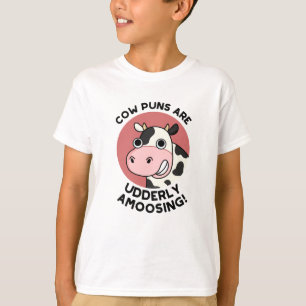 Koe Puns Udderly Amowel Funny Animal Pun T-shirt