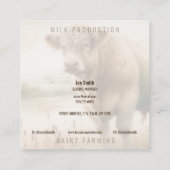 Koe QR Code Square Visitekaartjes (Achterkant)