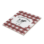 Koe rode buffelplaat Boerderij Tegeltje (Zijkant)
