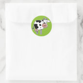 koe ronde sticker (Tas)