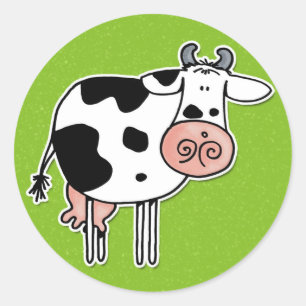 koe ronde sticker