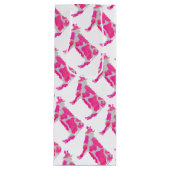 Koe Roze en Witte Silhouette Wijn Cadeautas (Voorkant)