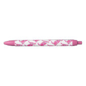 Koe Roze en Witte Silhouette Zwarte Inkt Pen (Voorkant)