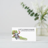 Koe Rundvee Rundvee waterverf Visitekaartje (Staand voorkant)