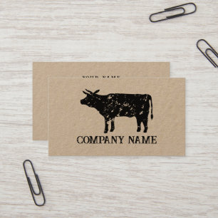  koe rundvlees kraft visitekaartsjabloon visitekaartje