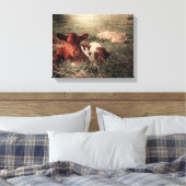Koe Rustic Land Farmhouse Canvas Afdruk (Insitu (Slaapkamer))