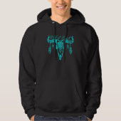 Koe schedel wild in hart en nieren hoodie (Voorkant)