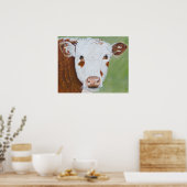 Koe schilderen 16 x 20 poster (Keuken)