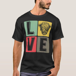 Koe Schotland Hooglandrund Rundvee Schots Fun  6 T-shirt