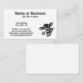 koe silhouet visitekaartje (Voorkant / Achterkant)