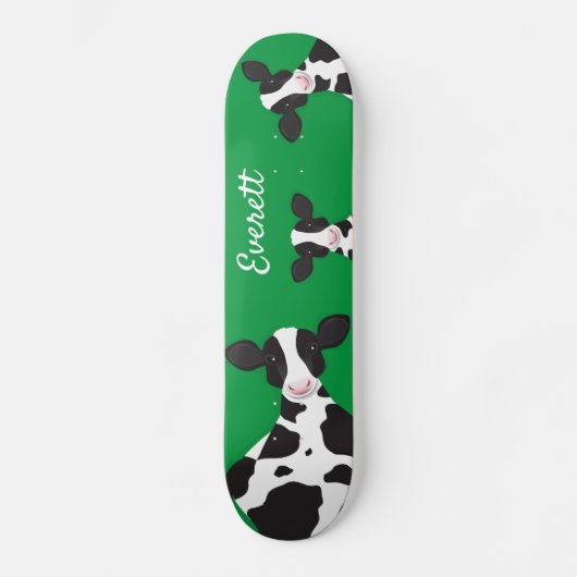 Koe Skateboard Groene dierbenaming (Voorkant)
