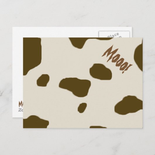 KOE SKIN bruin Mooo! Briefkaart (Voorkant / Achterkant)