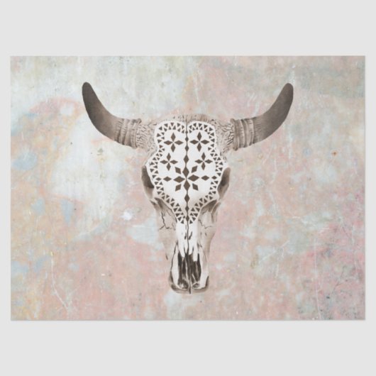 Koe Skull Decoupage Tissue Paper Tissuepapier (Voorkant)