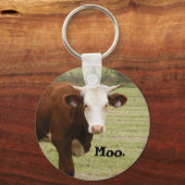 Koe sleutelhanger: "Moo." Sleutelhanger (Voorkant)