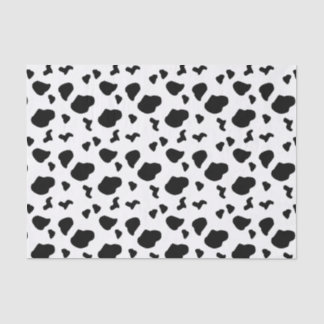 Koe spikkelpatroon zwart en wit afdrukken tissuepapier