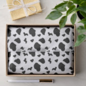 Koe spikkelpatroon zwart en wit afdrukken tissuepapier (Geschenk)