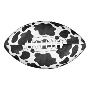 Koe spikkelpatroon zwart-wit afdrukken american football