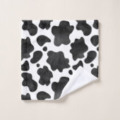 Koe spikkelpatroon zwart-wit afdrukken bad handdoek (Wasdoekje)