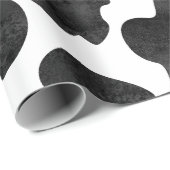 Koe spikkelpatroon zwart-wit afdrukken cadeaupapier (Rol Hoek)