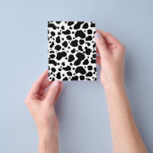 Koe spikkelpatroon zwart-wit afdrukken flyer (Hand)