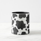 Koe spikkelpatroon zwart-wit afdrukken mok (Midden)