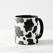 Koe spikkelpatroon zwart-wit afdrukken mok (Voorkant rechts)