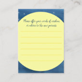 Koe sprong over het advies van het maankunst baby  informatiekaartje (Achterkant)