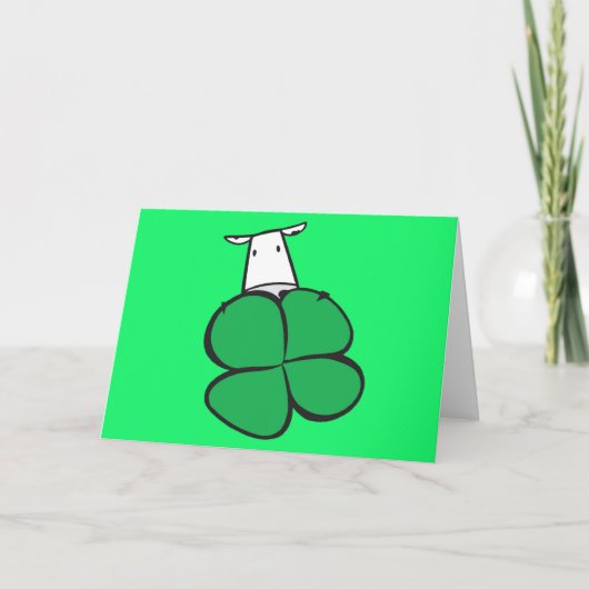 koe St. Patrick's Day Kaart (Voorkant)