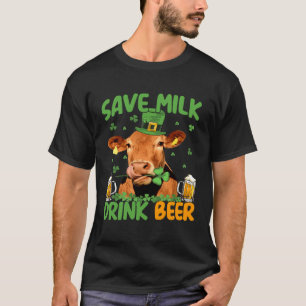 Koe St. Patrick's Day Sla Milt Drink Bier Iers Pa T-shirt