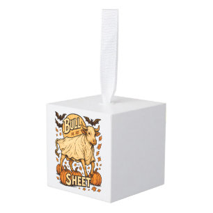 Koe Stier Blad Halloween Kubus Ornament