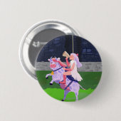 Koe strijder ronde button 5,7 cm (Voorkant /achterkant)