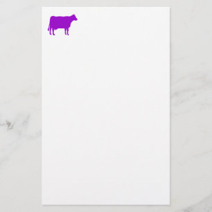 Koe symbool - Paars op wit Briefpapier