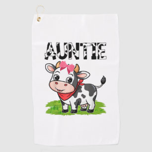 Koe Tante Verjaardag Familie Matching Meisje Jonge Golfhanddoek